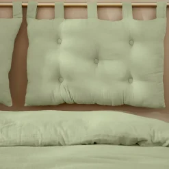 Tête de lit coussin gaze de coton (80 x 50 cm) Gaïa Vert tilleul