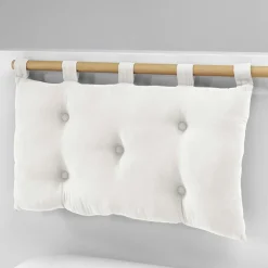 Tête de lit coussin gaze de coton (80 x 50 cm) Gaïa Blanc chantilly