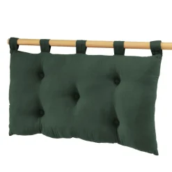 Tête de lit coussin gaze de coton (80 x 50 cm) Gaïa Vert sapin