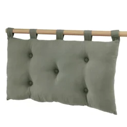 Tête de lit coussin gaze de coton (80 x 50 cm) Gaïa Vert romarin