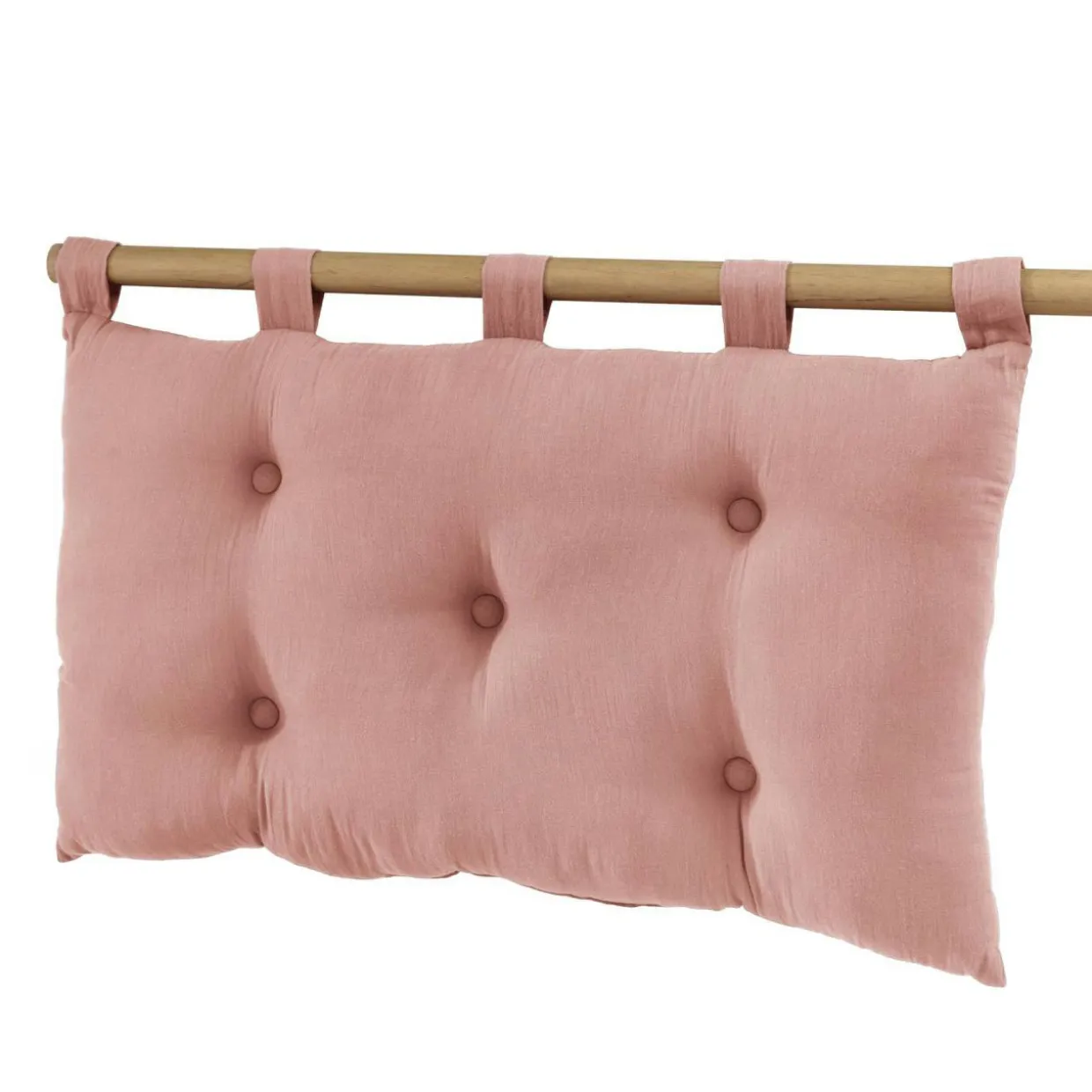 Tête de lit coussin gaze de coton (80 x 50 cm) Gaïa Rose pêche