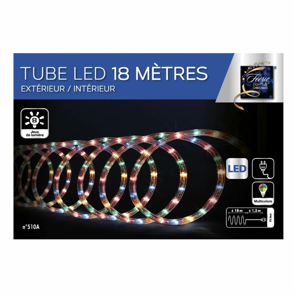 Tube lumineux 324 LED (18 m) Multicolore