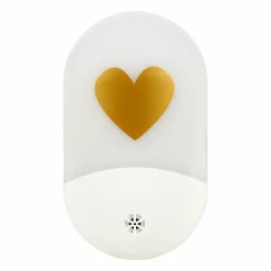 Veilleuse enfant secteur (6 cm) Cœur Blanche
