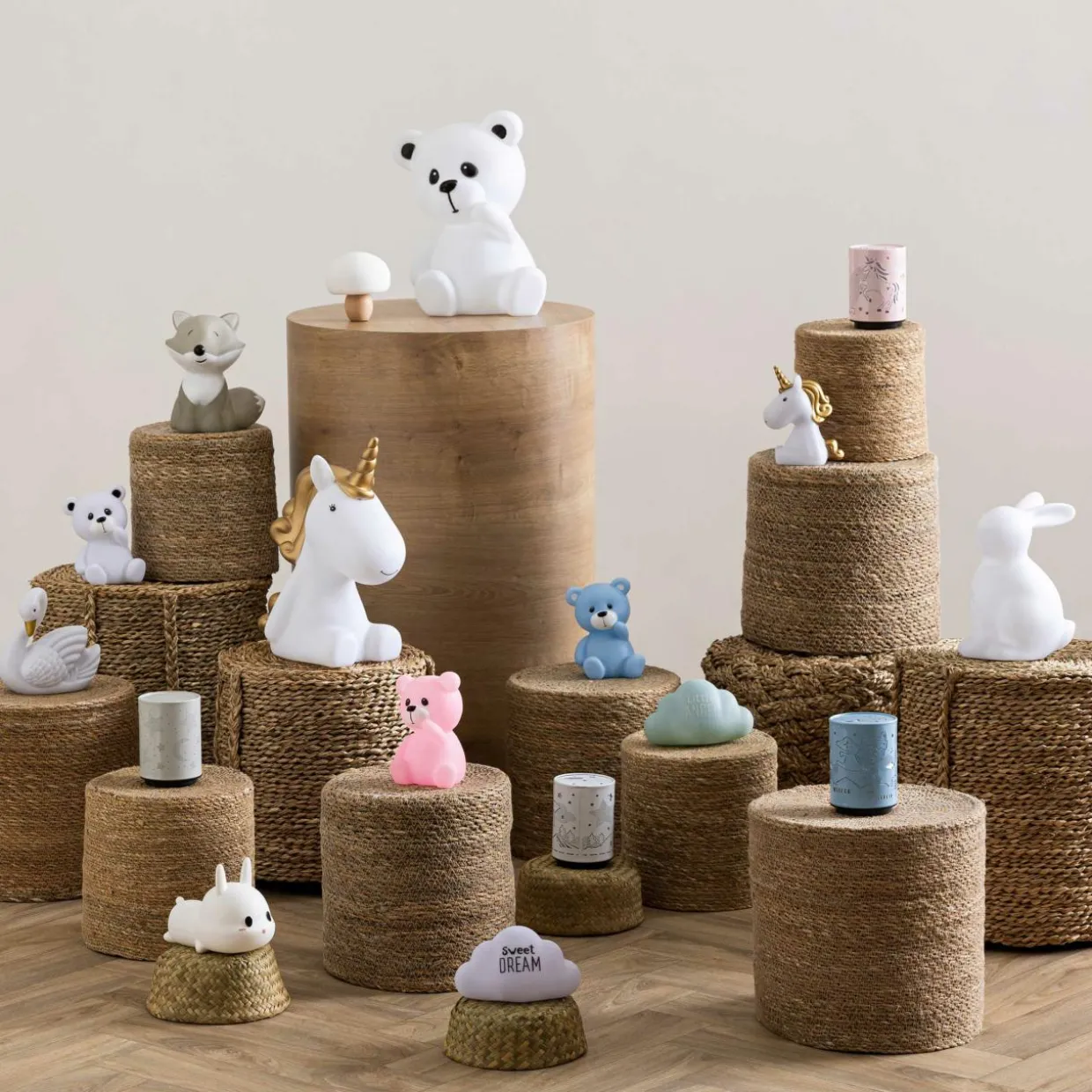 Veilleuse LED enfant (H11.2 cm) Lapin Blanche