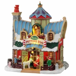 Village de Noël Lemax à piles lumineux Zoo pour enfants