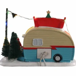 Village de Noël Lemax à piles lumineux Vendeur de sapins