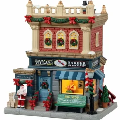 Village de Noël Lemax à piles lumineux Barbier de East village