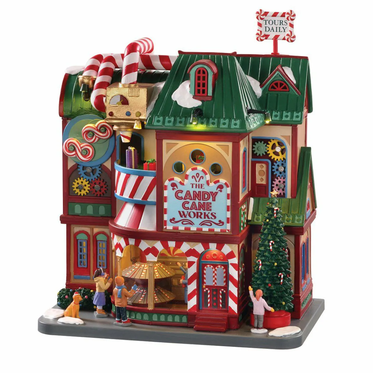Village de Noël Lemax lumineux, musical et en mouvement Usine de bonbons
