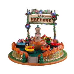 Village de Noël Lemax lumineux, musical et animé Manège Rafteurs perdus
