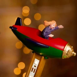 Village de Noël lumineux, animé et musical (H47 cm) Manège avions