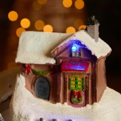 Village de Noël lumineux et musical Station de ski animée