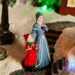 Village de Noël lumineux et animé (H31 cm) Aventures d'hiver