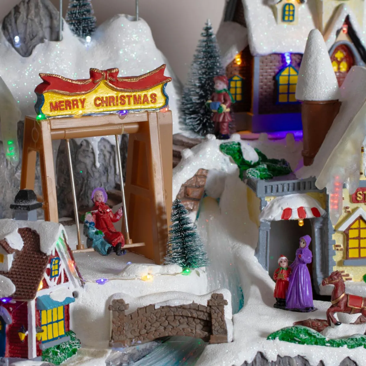 Village de Noël lumineux et musical Nuit de Noël