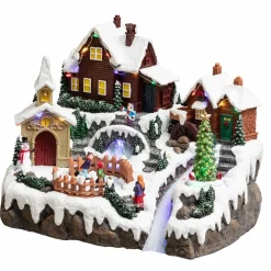 Village de Noël lumineux Lac gelé