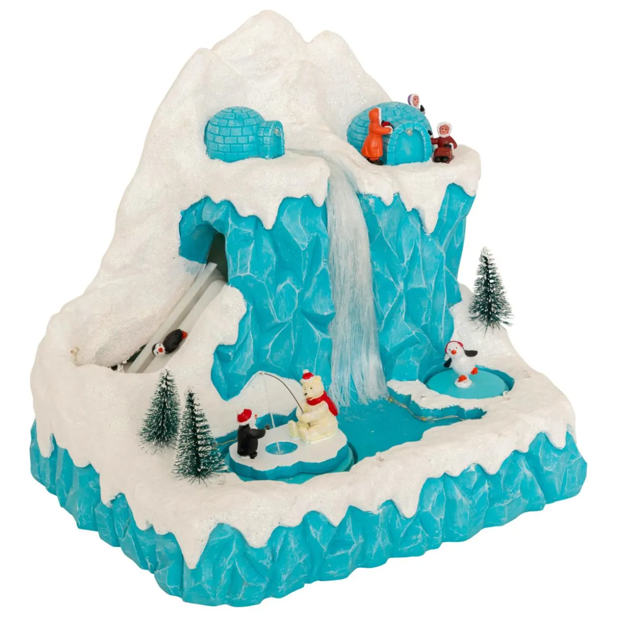Village de Noël musical et animé (H26 cm) Banquise des pingouins
