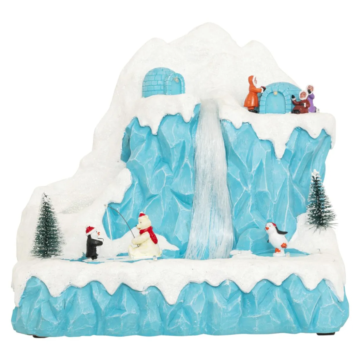 Village de Noël musical et animé (H26 cm) Banquise des pingouins