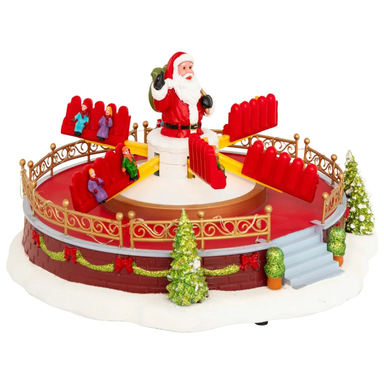 Village de Noël musical et animé (H29 cm) Manège à sensation