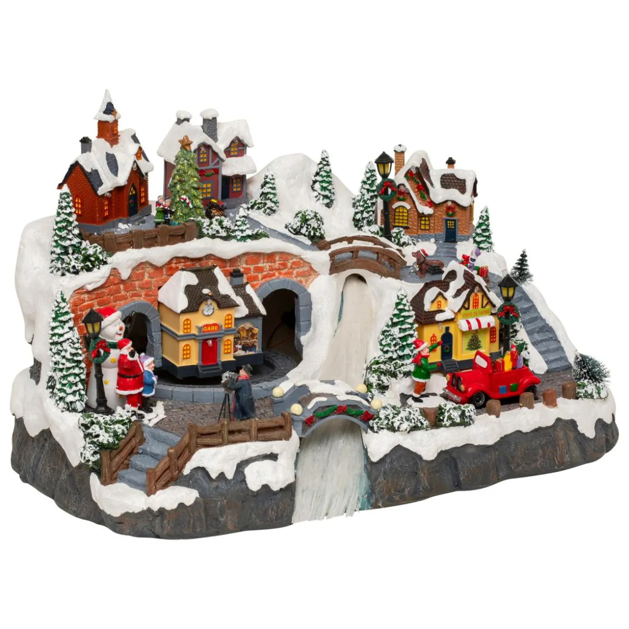 Village de Noël musical et animé (H32 cm) Village en fête