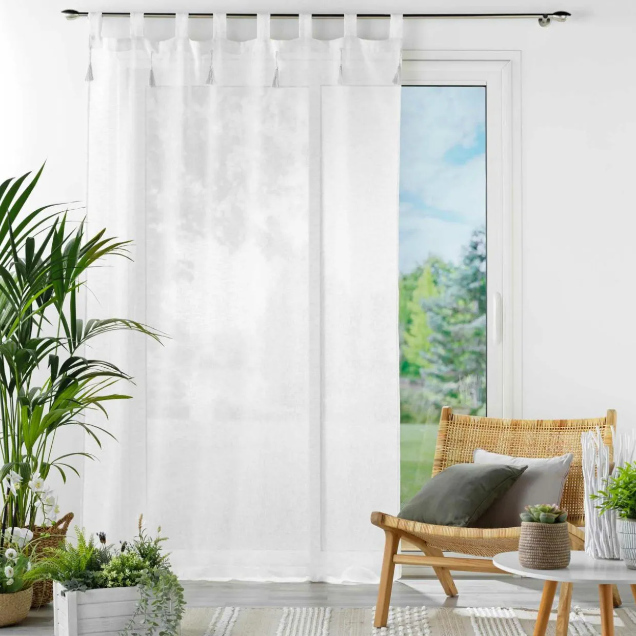 Voilage à passants (140 x 240 cm) Dalila Blanc