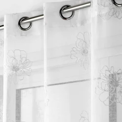 Voilage brodé œillets (140 x 240 cm) Sublimini Blanc