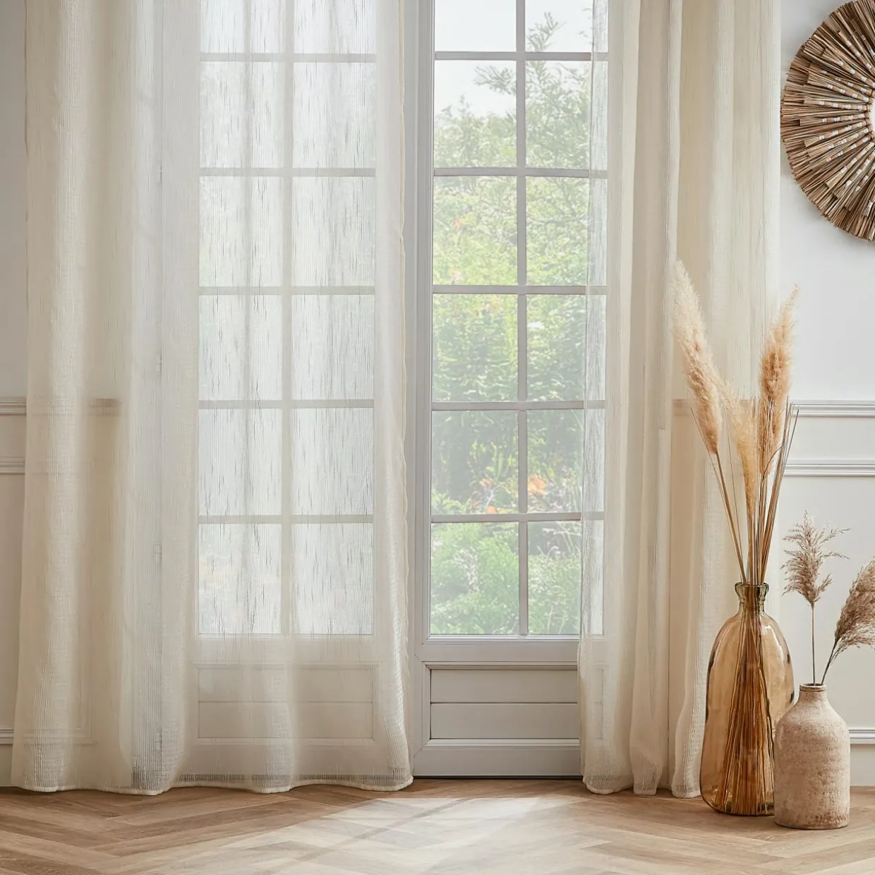 Voilage galon fronceur (140 x 240 cm) Raphaël Beige