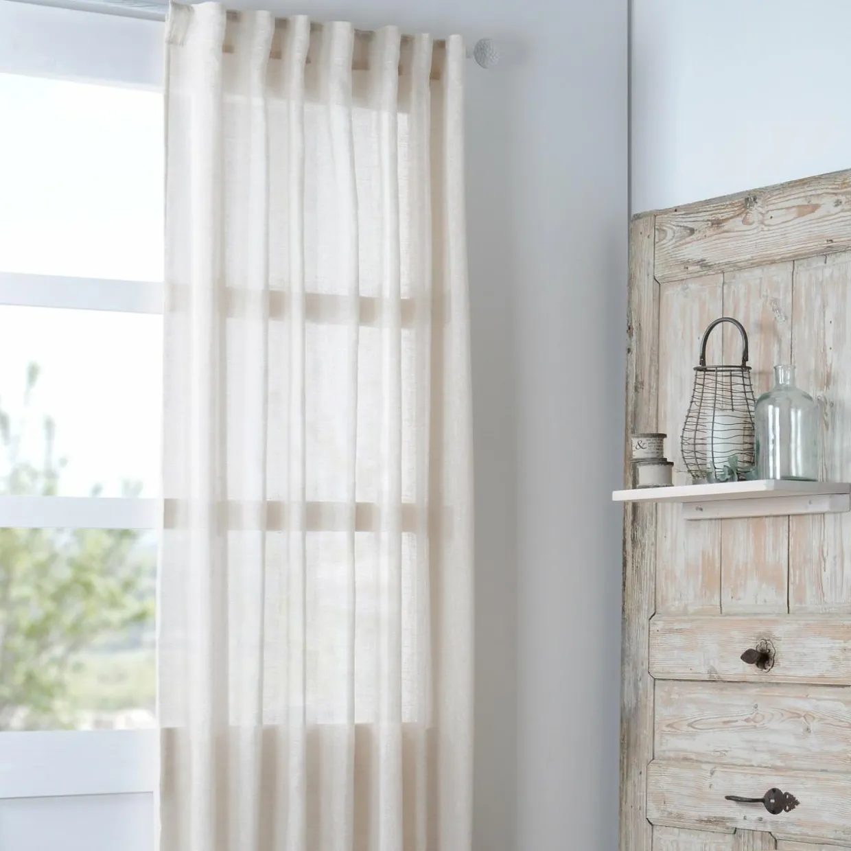 Voilage galon fronceur (140 x 260 cm) Madrid Ecru