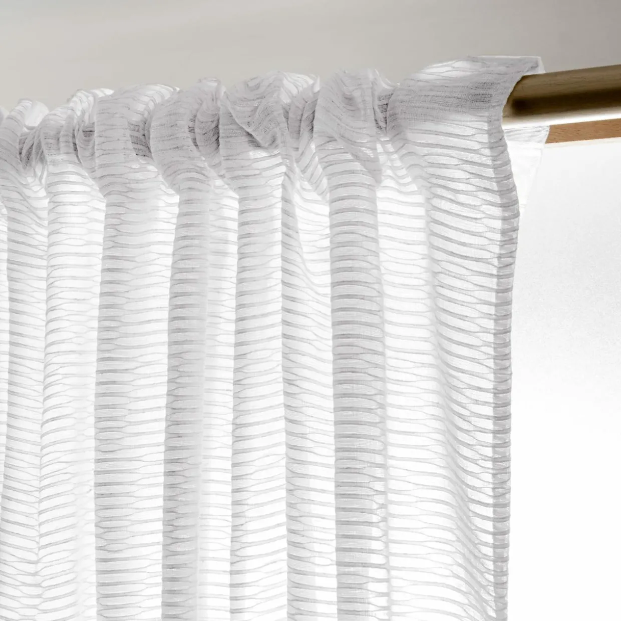 Voilage galon fronceur (280 x 240 cm) Maël Blanc