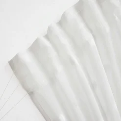 Voilage galon fronceur pompons (140 x 240 cm) Emie Blanc