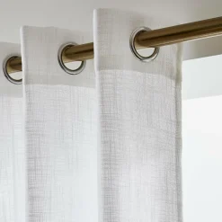 Voilage grande largeur effet lin (400 x 240 cm) Robin Blanc