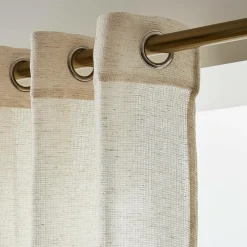 Voilage grande largeur effet lin (400 x 240 cm) Luca Beige