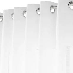 Voilage grande largeur effet lin tissé (400 x 240 cm) Haltona Blanc