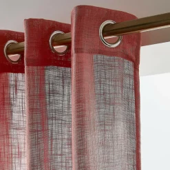 Voilage grande largeur effet lin (400 x 240 cm) Robin Terracotta