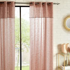 Voilage œillets à volant (140 x 240 cm) Fred Terracotta