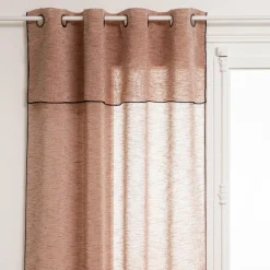 Voilage œillets à volant (140 x 240 cm) Fred Terracotta