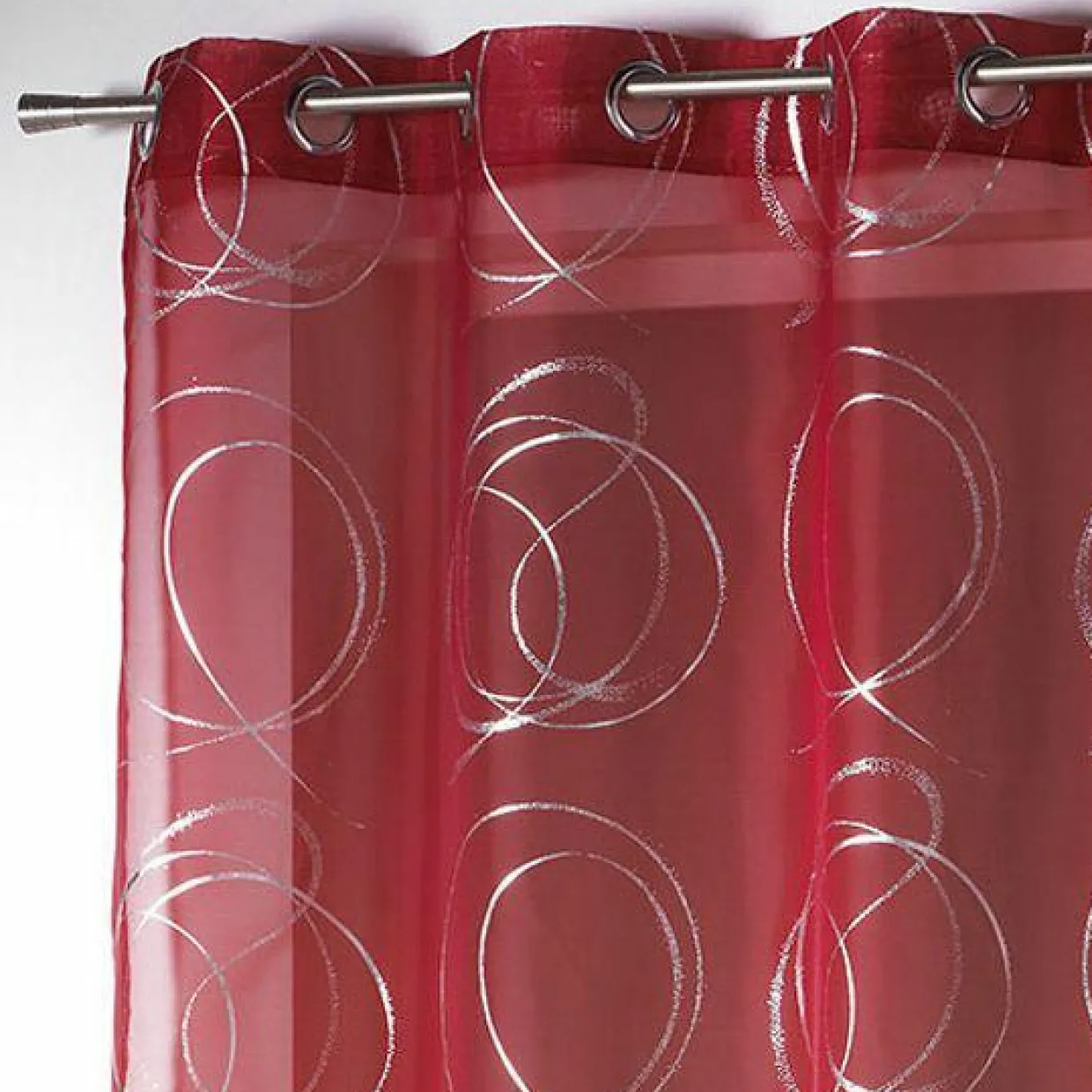 Voilage œillets (140 x 240 cm) Bully Rouge