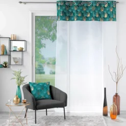 Voilage œillets (140 x 240 cm) Clairine Vert émeraude