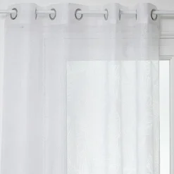 Voilage œillets (140 x 240 cm) Feuille Blanc
