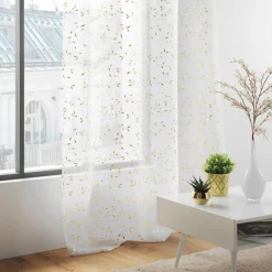 Voilage œillets (140 x 240 cm) Floressia Or