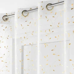 Voilage œillets (140 x 240 cm) Floressia Or