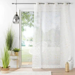 Voilage œillets (140 x 240 cm) Floressia Or