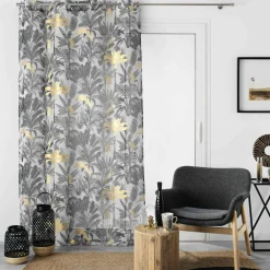 Voilage œillets (140 x 240 cm) Karaba Noir