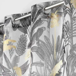 Voilage œillets (140 x 240 cm) Karaba Noir