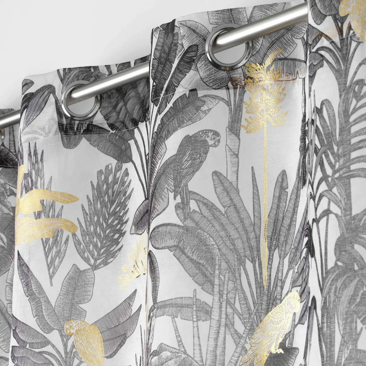 Voilage œillets (140 x 240 cm) Karaba Noir