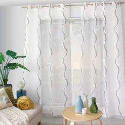 Voilage œillets (140 x 240 cm) Matisse Vert olive