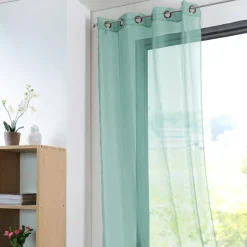 Voilage œillets (135 x 260 cm) Monna Vert jade