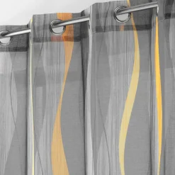 Voilage œillets (140 x 240 cm) Ondulys Gris anthracite