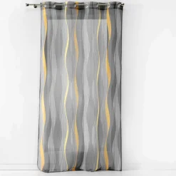 Voilage œillets (140 x 240 cm) Ondulys Gris anthracite