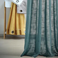 Voilage œillets (135 x 260 cm) Ontario Vert canard