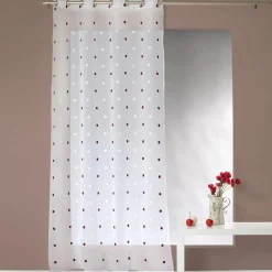 Voilage œillets (140 x 240 cm) Pointia Bordeaux