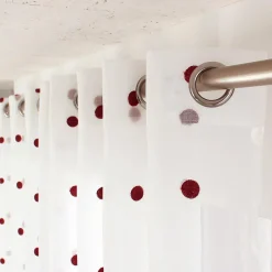 Voilage œillets (140 x 240 cm) Pointia Bordeaux